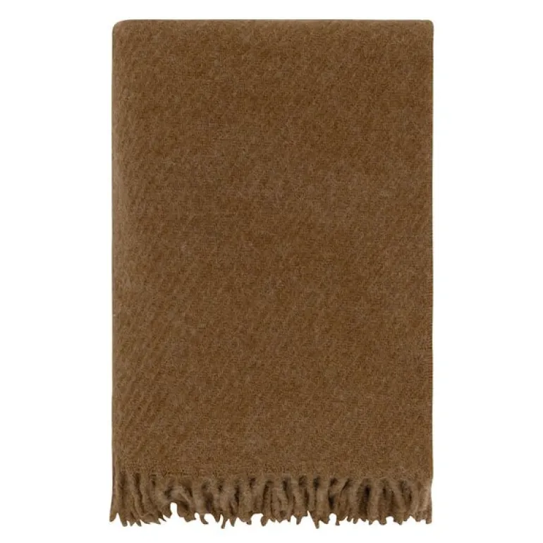 Falketind ullpledd 120x180 cm varm oker
