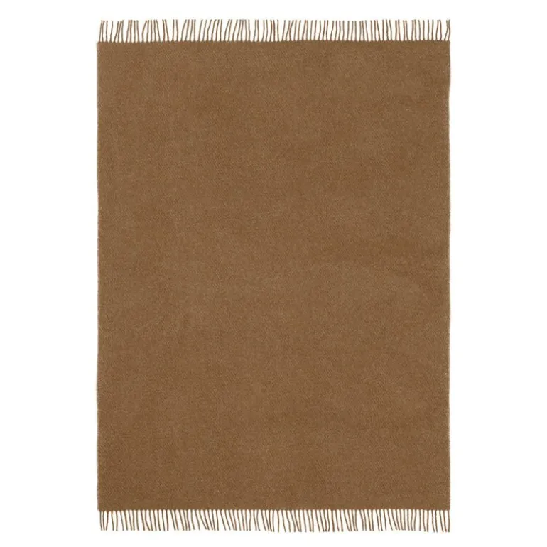 Falketind ullpledd 120x180 cm varm oker