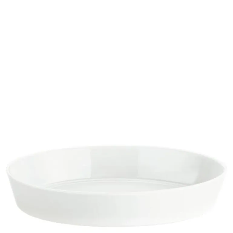 Fat ovalt stort 36 cm hvit