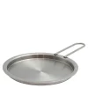 Flatt lokk 16 cm stål