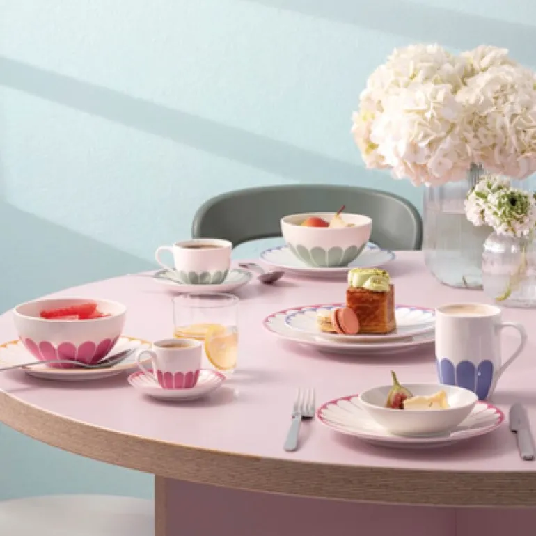 Fleur cassis frokosttallerken/desserttallerken 21 cm rosa