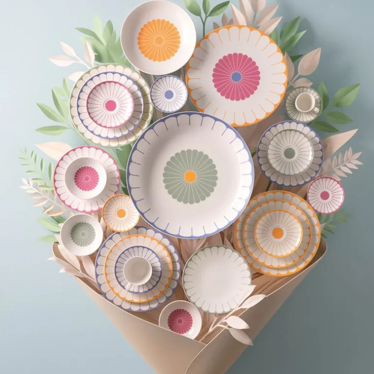Fleur soleil frokosttallerken/desserttallerken 21 cm gul