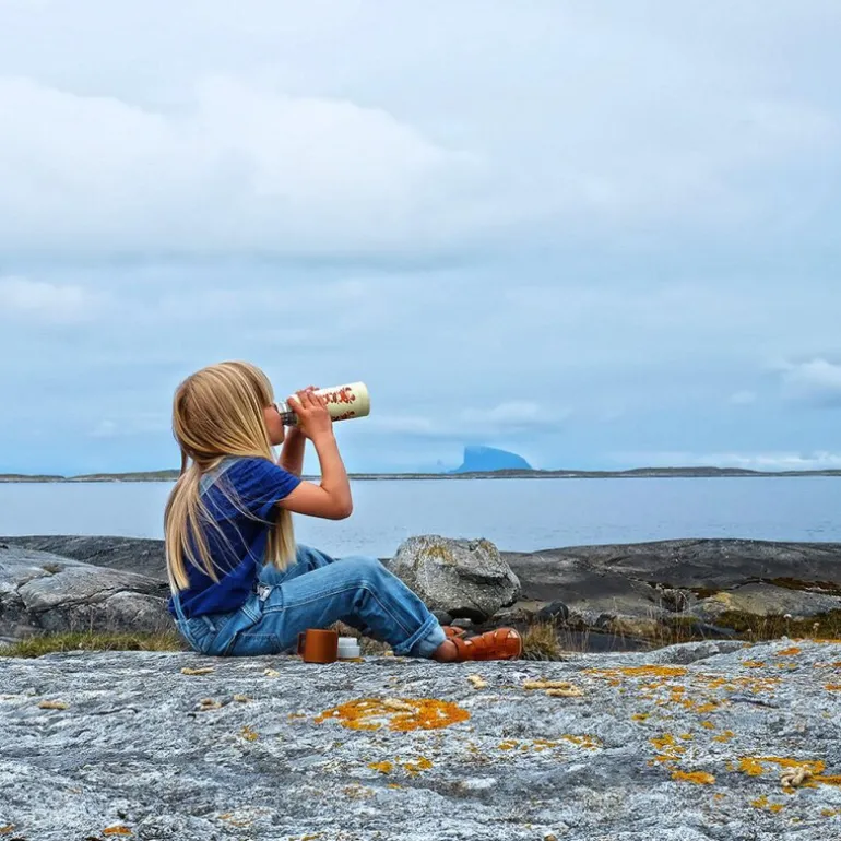 Flo og fjære termos 350 ml gul