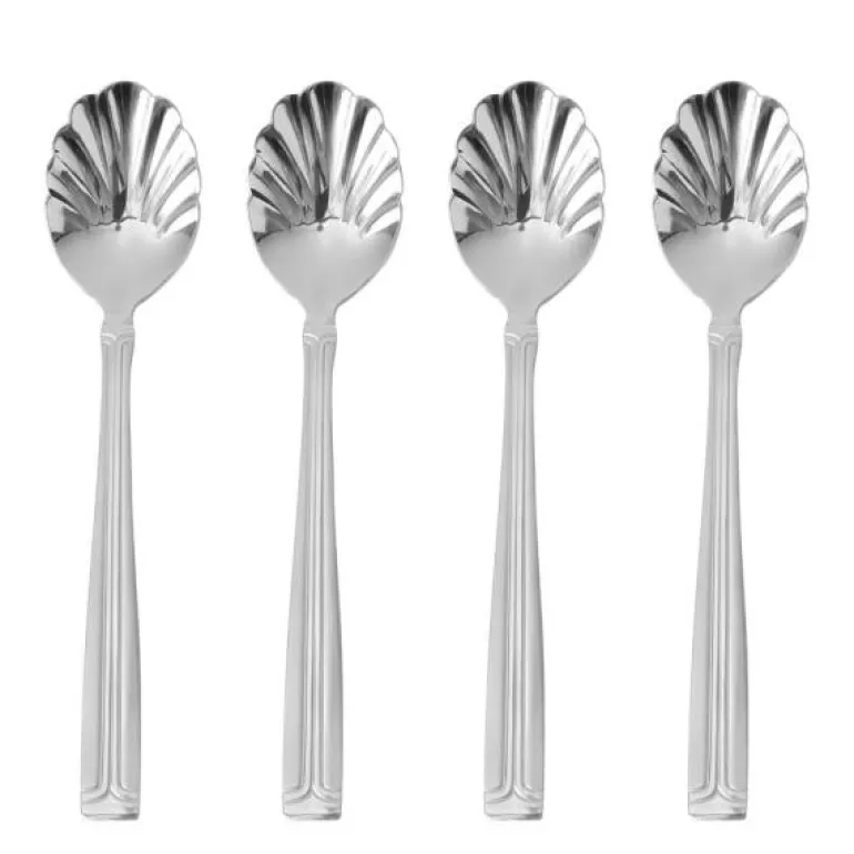 Flora dessertskje 14 cm 4 stk stål