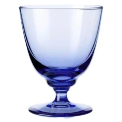Flow glass med stett 35 cl mørk blå