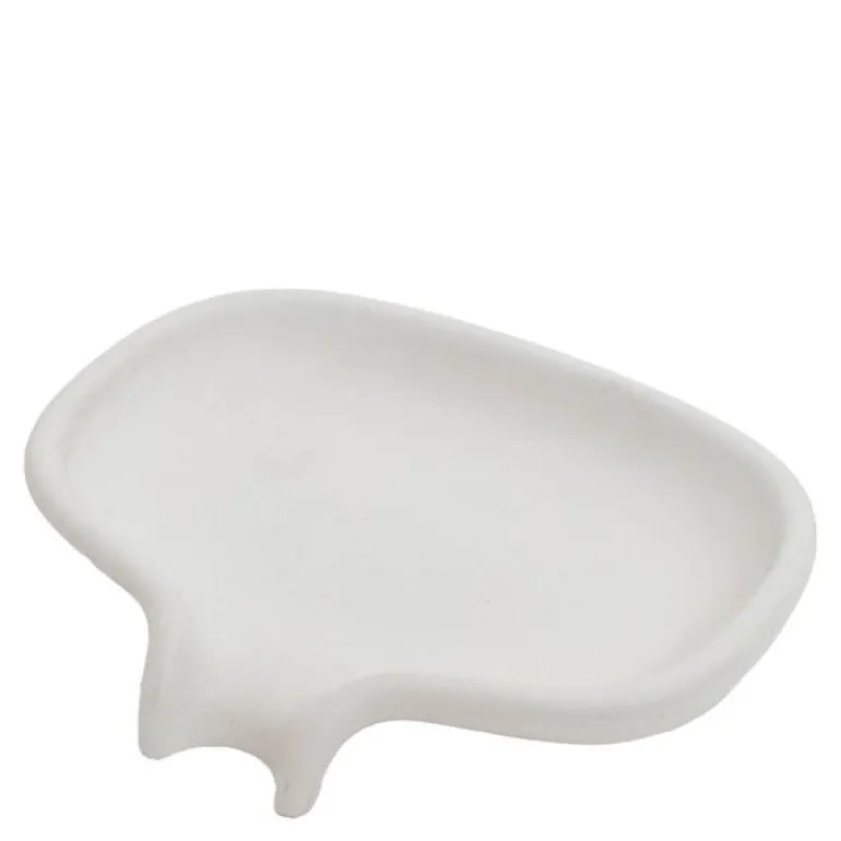Flow såpeskål m/avrenning 14x11 cm betong hvit