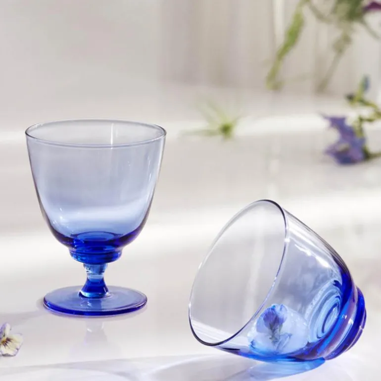 Flow vannglass 35 cl mørk blå