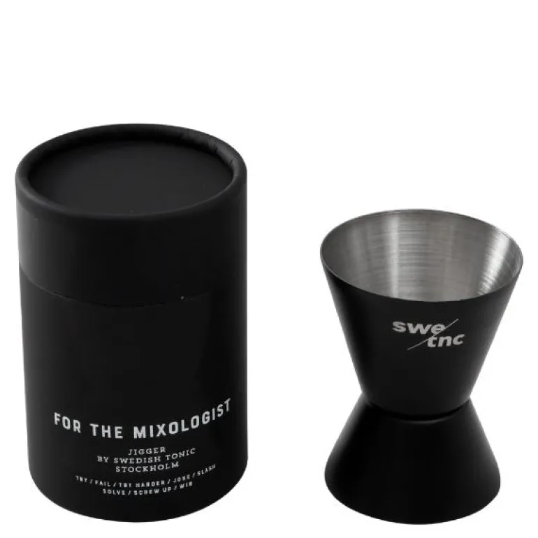 For the Mixologist målebeger 6 cl/3cl svart