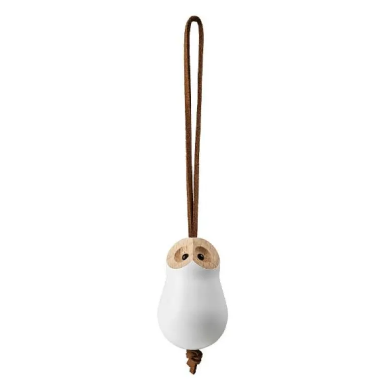Forest Tales ugle 4 cm blank hvit