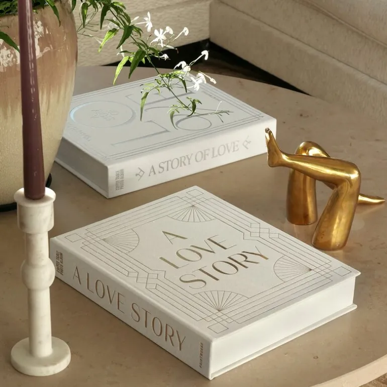 Fotoalbum A Love Story bryllupsalbum grå