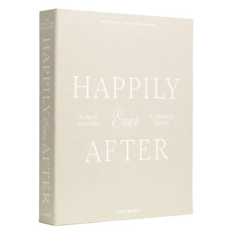 Fotoalbum Happily Ever After bryllupsalbum beige