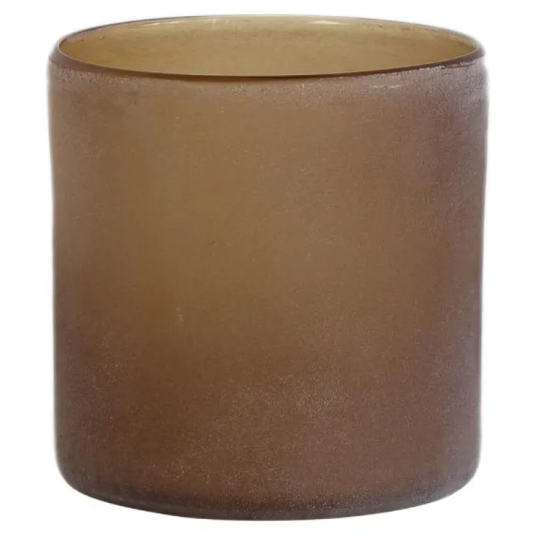 Frost lyslykt 12x12 cm brown