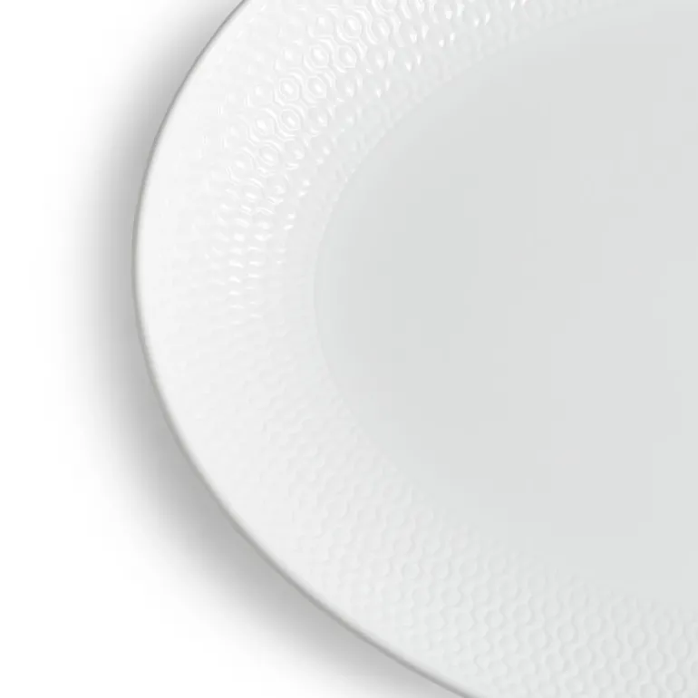Gio ovalt serveringsfat 30 cm hvit