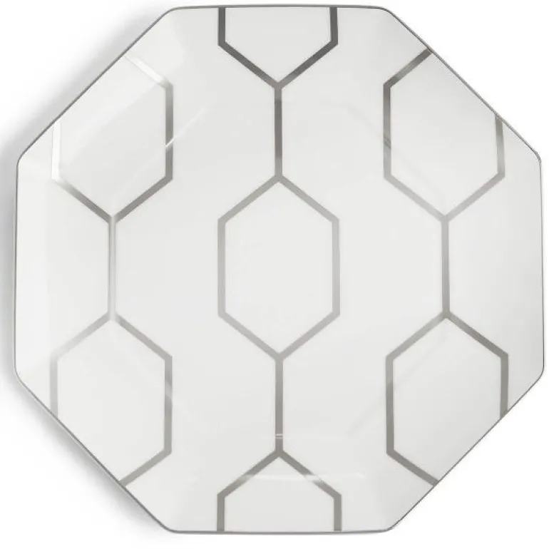 Gio Platinum tallerken åttekantet 23 cm