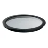 Glasslokk 20 cm klar/svart