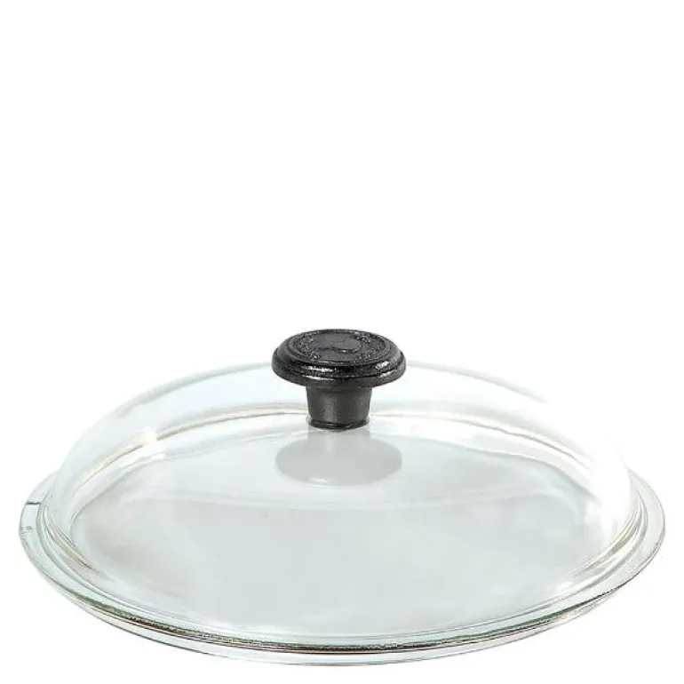 Glasslokk m/støpejernsknott 28 cm