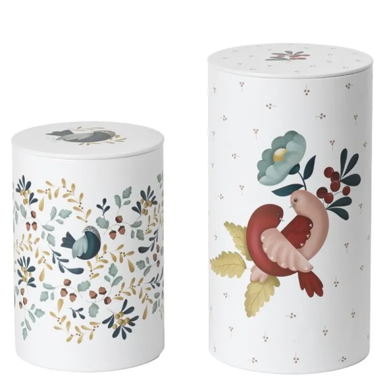 Grand Cru Cottage oppbevaringsboks 2 stk 10/11 cm hvit