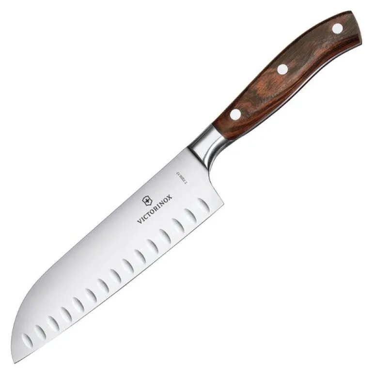 Grand Maitre santokukniv m/luftlommer 17 cm lønn