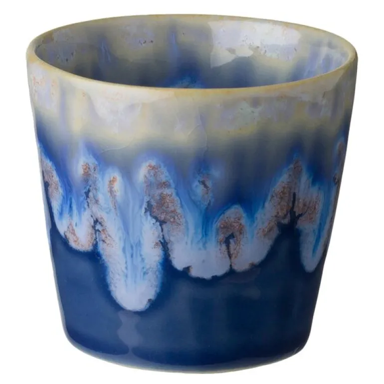 Gres beger 21 cl 8x7,5 cm blå