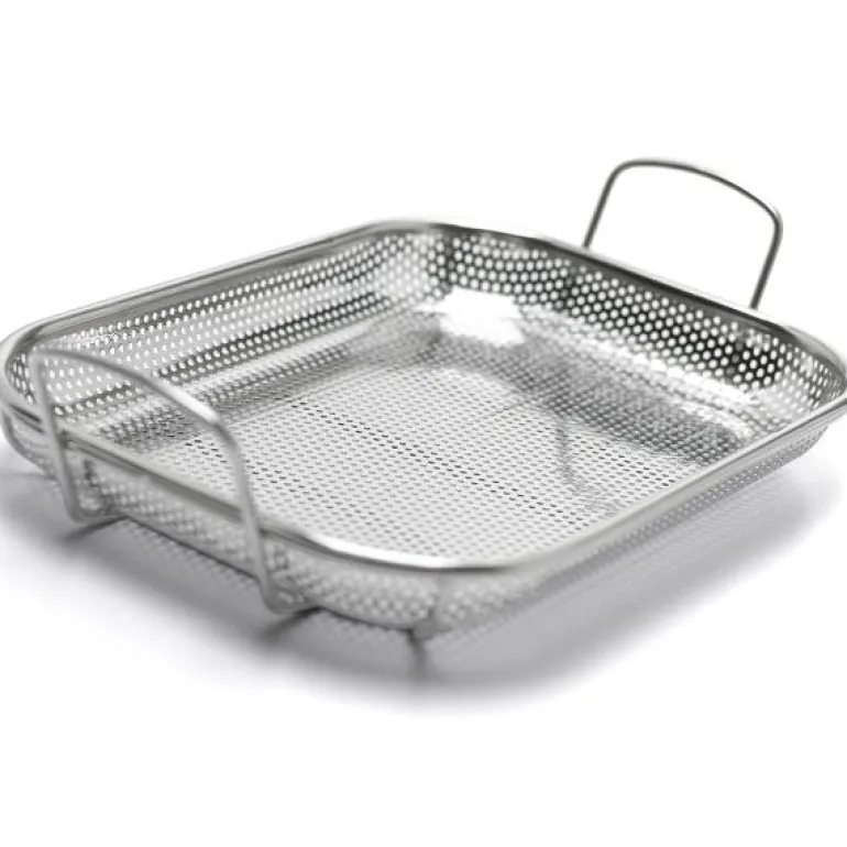 Grillform perforert 44x28x11 cm rustfritt stål