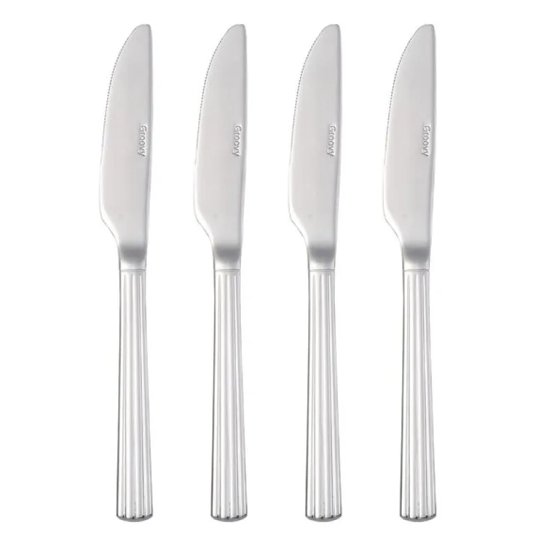 Groovy kniv 4 stk polert