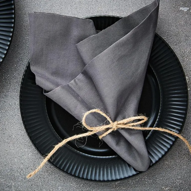Groovy stentøy frokost tallerken 21 cm svart