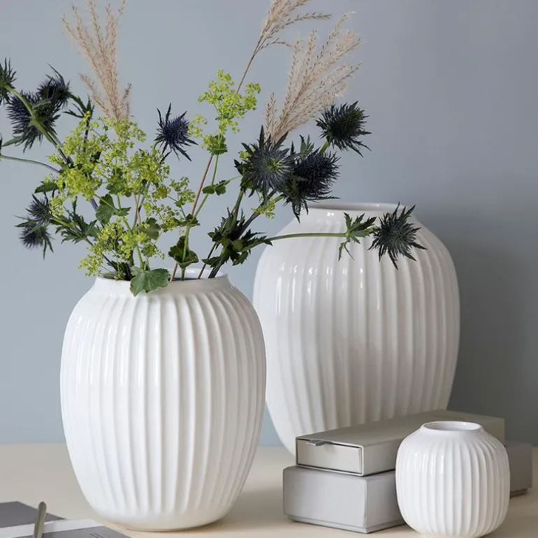 Hammershøi vase 25 cm hvit
