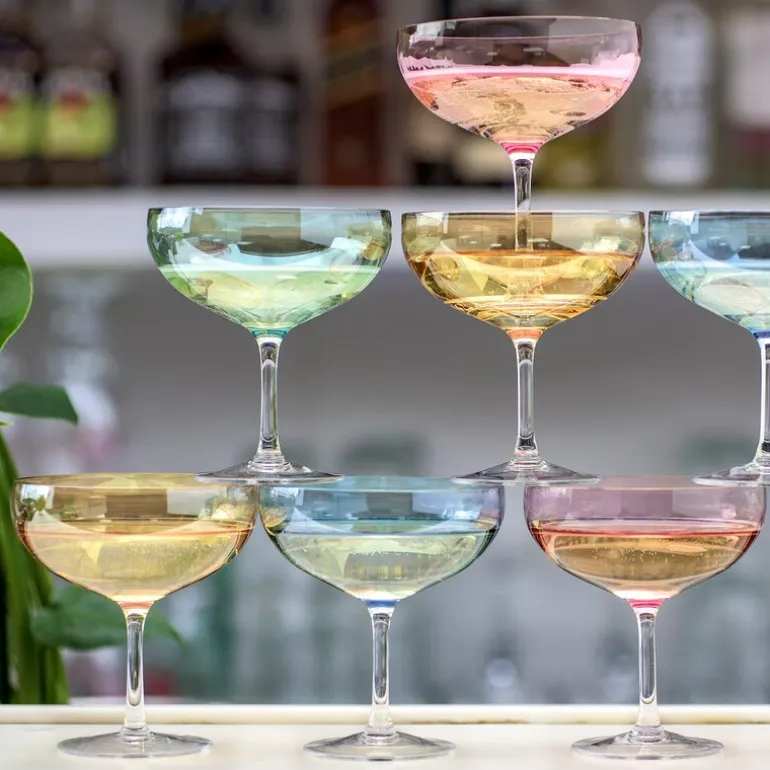 Happy champagneglass 28 cl gull