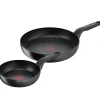 Hard Titanium Pro stekepannesett 24 og 28 cm svart