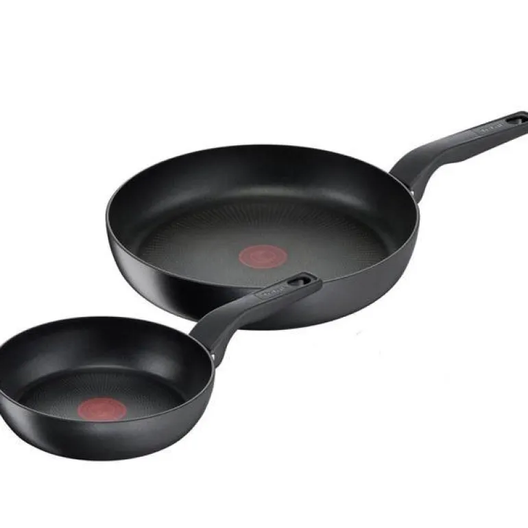 Hard Titanium Pro stekepannesett 24 og 28 cm svart