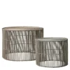 Harper sidebord 2 stk rotting 65x65x45 cm natur/grå