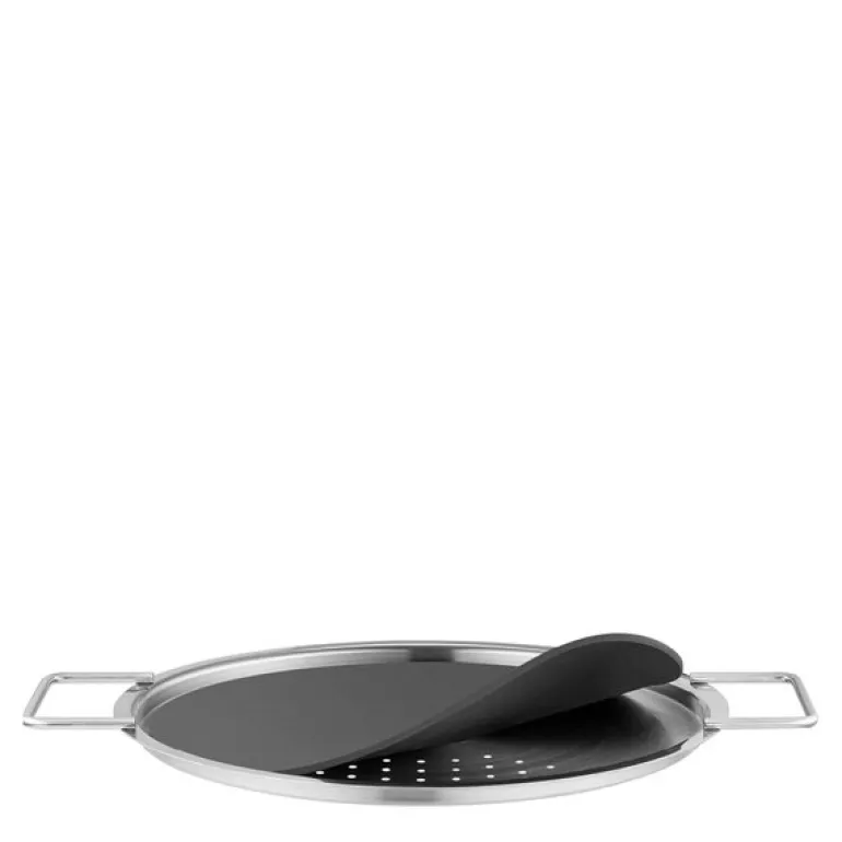 Hellelokk 24 cm svart/stål