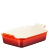 Heritage rektangulær form 26x19 cm cerise