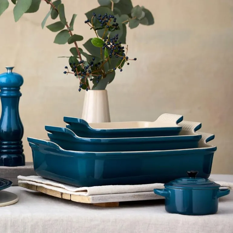 Heritage rektangulær form 32x24 cm deep teal