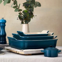 Heritage rektangulær form 26x19 cm deep teal