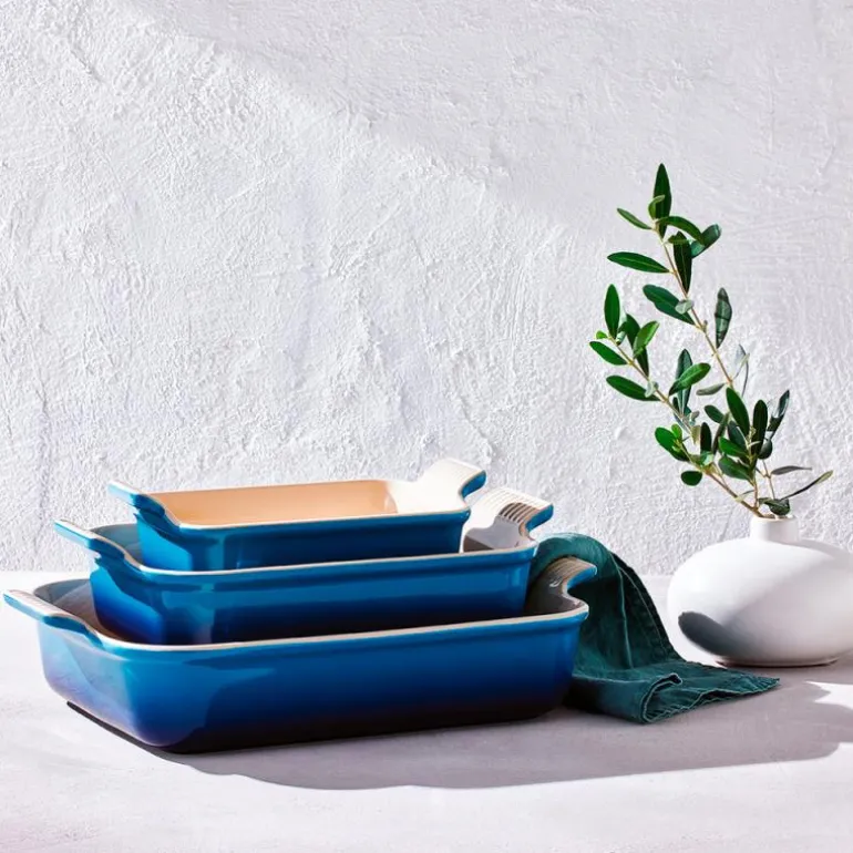 Heritage rektangulær ildfast form 26 cm azure