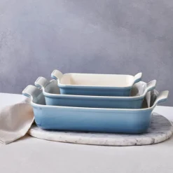Heritage rektangulært fat 19x24 cm chambray