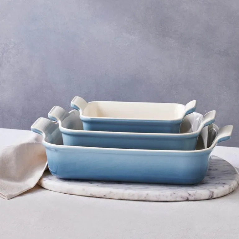 Heritage rektangulært fat 19x24 cm chambray