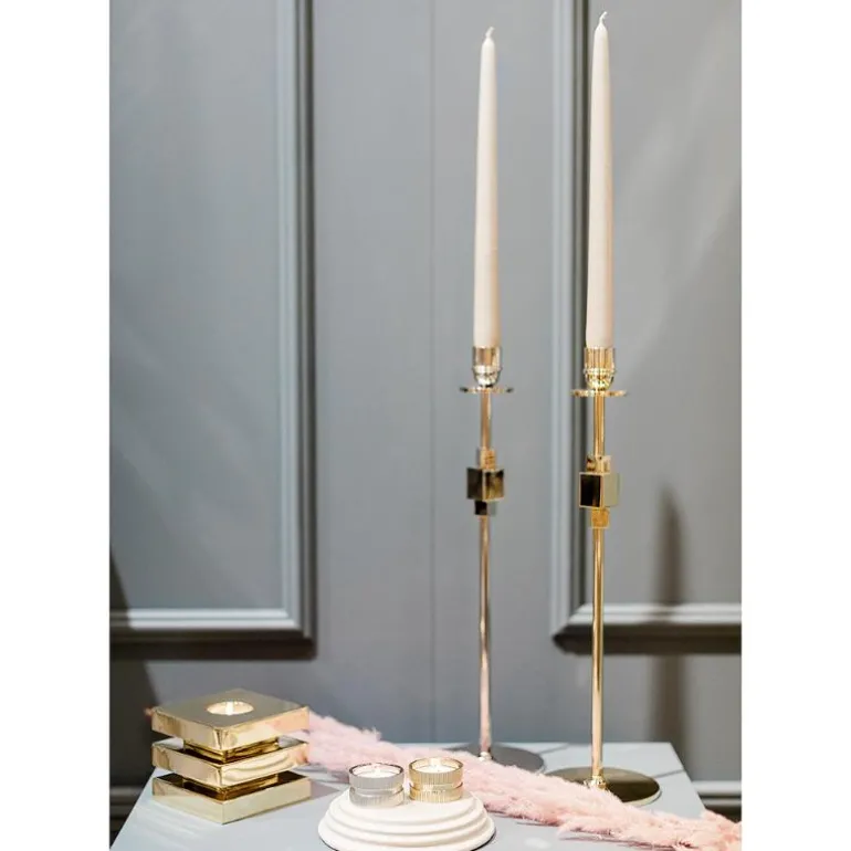 Herregårdslys 30 cm 6 stk lys beige