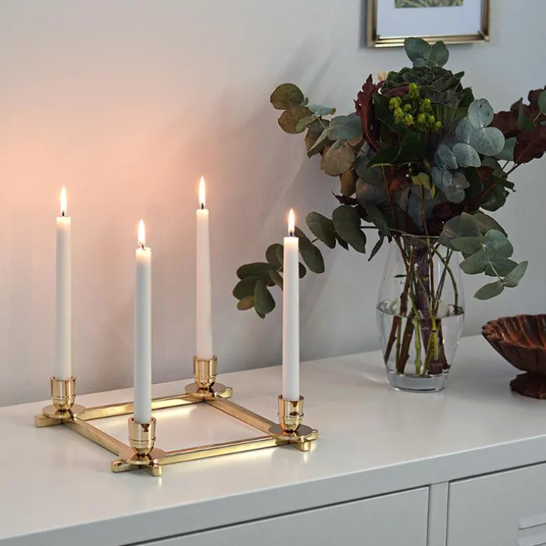 Herregårdslys 30 cm 6 stk perlehvit glans