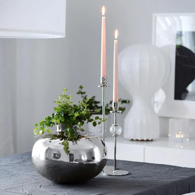 Herregårdslys 30 cm 6 stk rosa glans