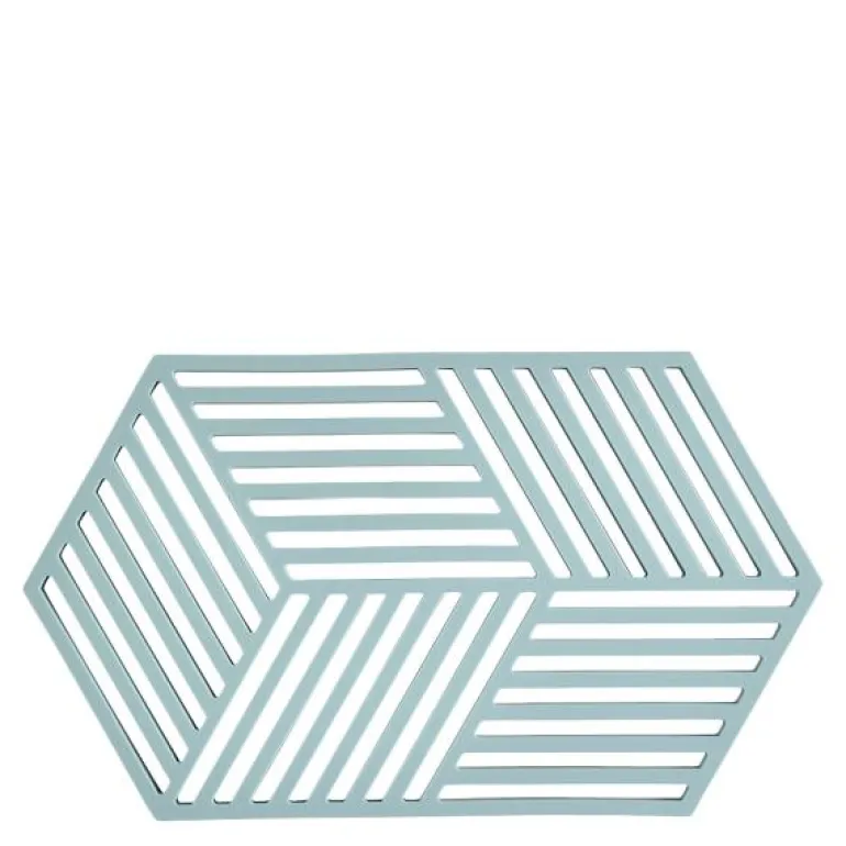 Hexagon bordskåner 24 cm fog blue