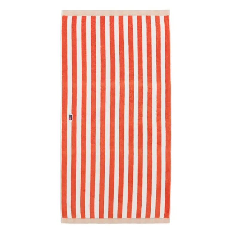 Håndkle blokkstriper 70x130 cm peach melon