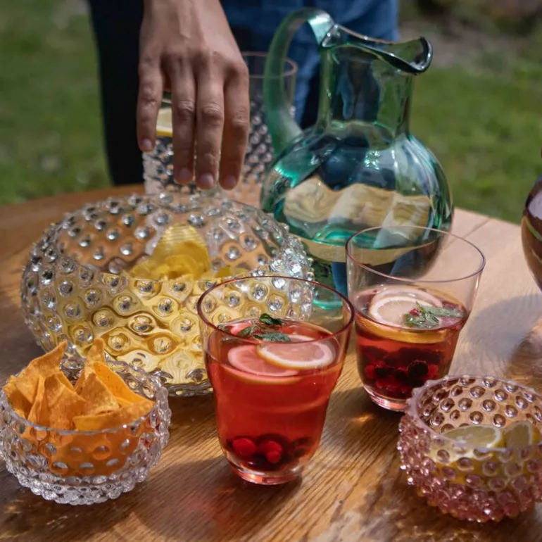 Hobnail skål 23 cm crystal