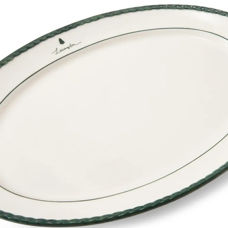 Holiday serveringsfat 42 cm hvit/grønn