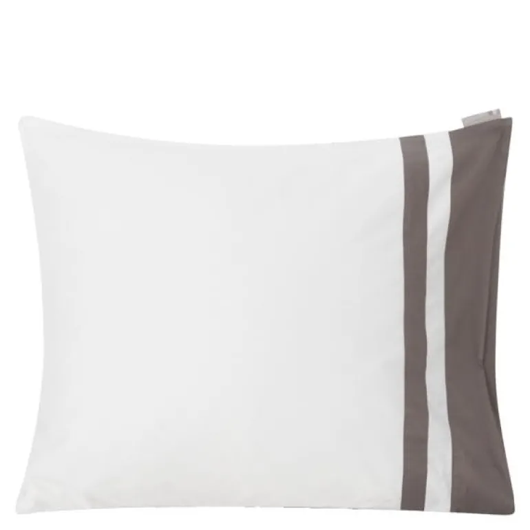 Hotel contrast putevar bomullssateng 50x70 cm hvit/charcoal