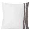 Hotel contrast putevar bomullssateng 65x65 cm hvit/charcoal