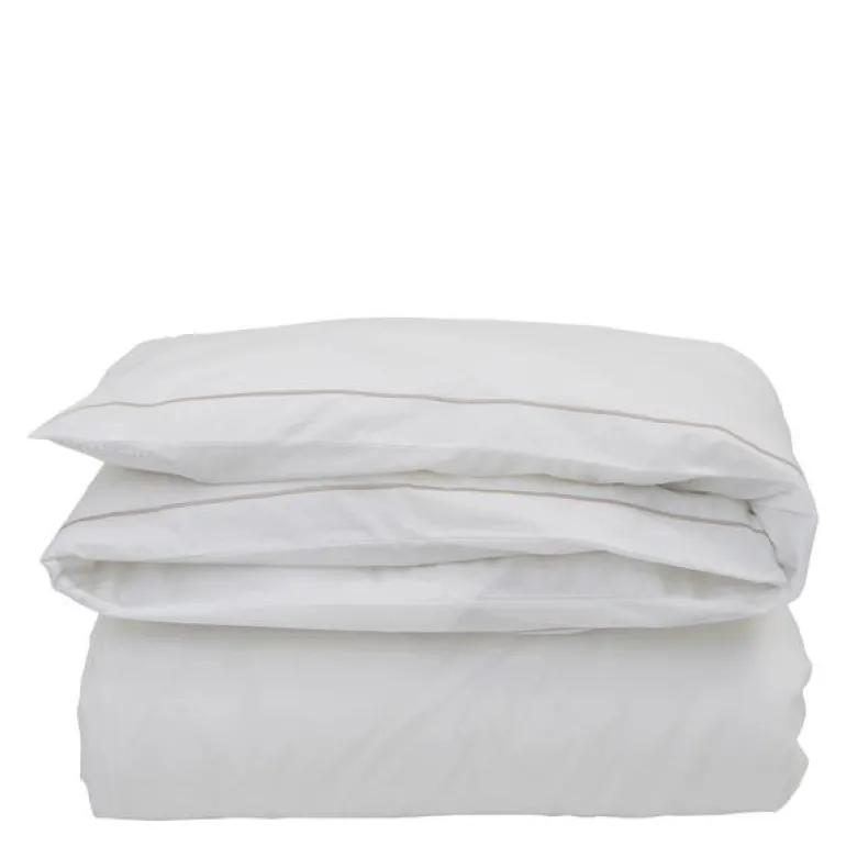 Hotel sengetøy percale 200x220 cm hvit/beige