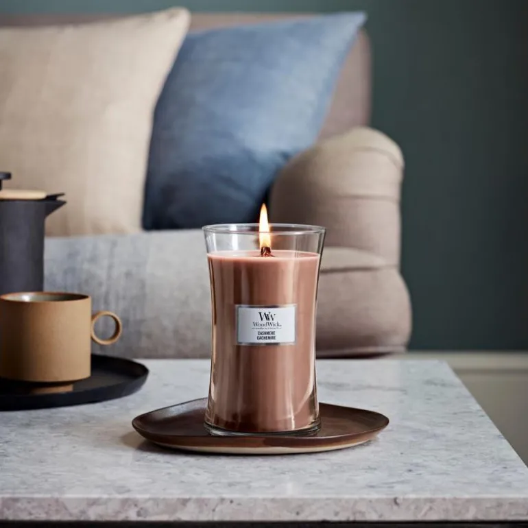 Hourglass duftlys stor cashmere