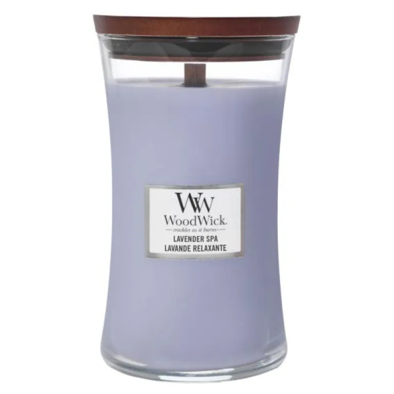 Hourglass duftlys stor lavender spa